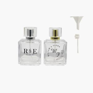 Amber perfume bottle warm unisex fragrance